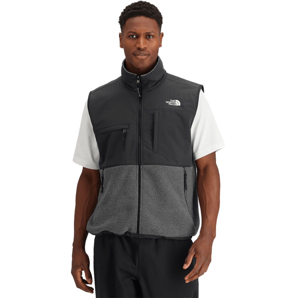 Image of The North Face Retro Denali Vest - Men's TNF Mid Grey Heather/TNF Black, L