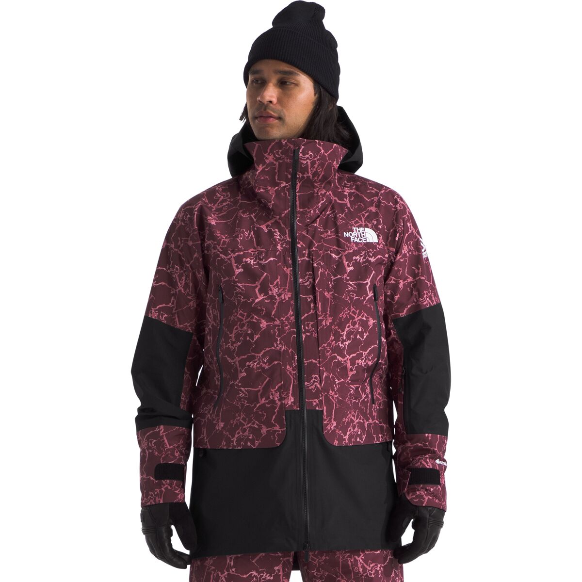 Image of The North Face Summit Verbier GTX Jacket - Men's Alpine Plum Glacial Fracture Print, XL
