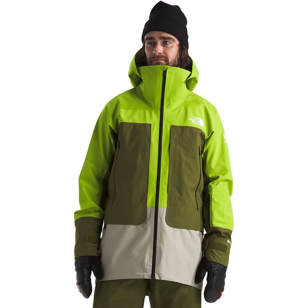 The North Face Summit Verbier GTX Jacket - Men's Meadow Grass/Forest Olive/Clay Grey, L