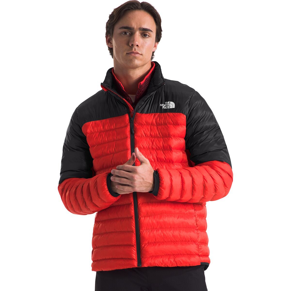 Image of The North Face Terra Peak Jacket - Men's Fiery Red/TNF Black, L