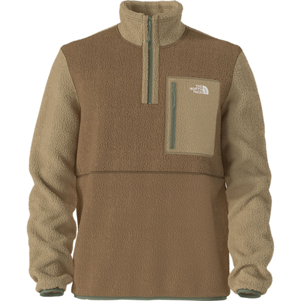 Image of The North Face Yumiori 1/4-Zip Jacket - Men's Utility Brown/Khaki Stone/Bark Mist, L