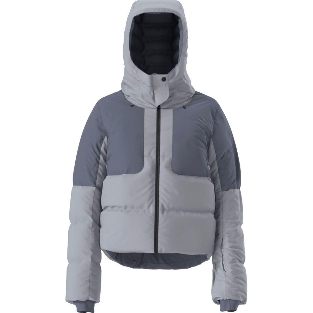 Image of The North Face Cold Spell Cropped Down Jacket - Women's Blue Flax/Twilight Galaxy, L