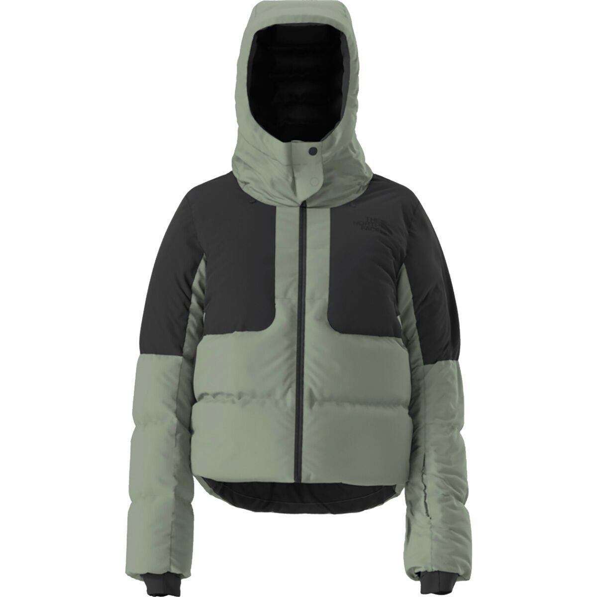 Image of The North Face Cold Spell Cropped Down Jacket - Women's Slate Moss/TNF Black, S