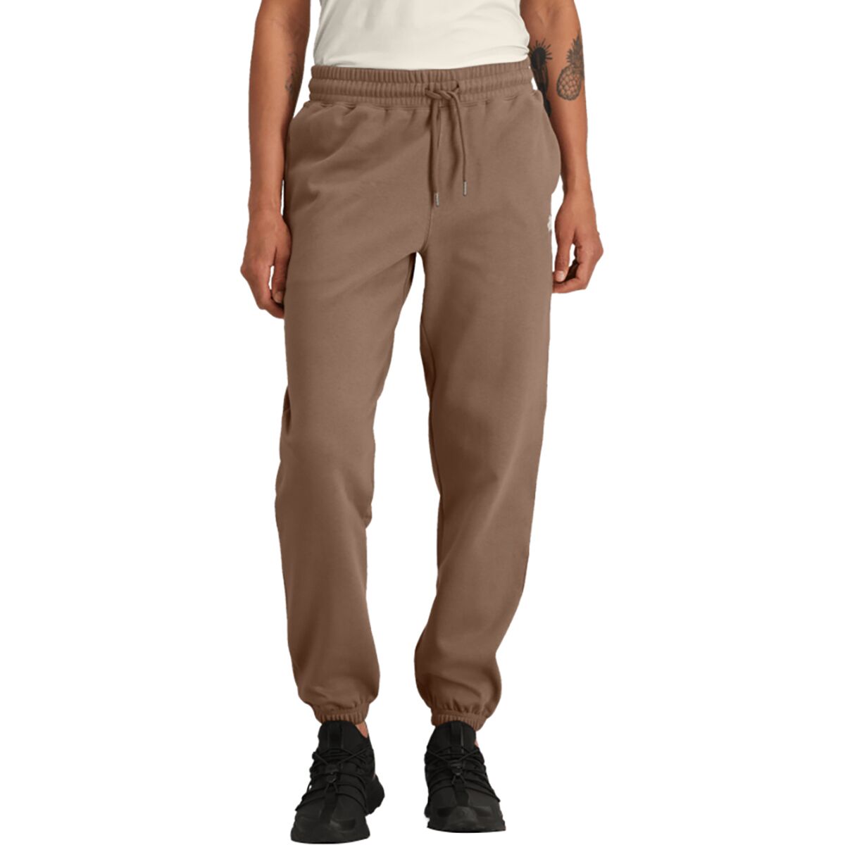 Image of The North Face Core Sweatpant - Women's Latte/TNF White, L/Reg