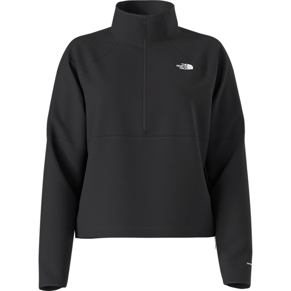 Image of The North Face Dotknit Thermal 1/4-Zip Pullover Sweatshirt - Women's TNF Black, XXL