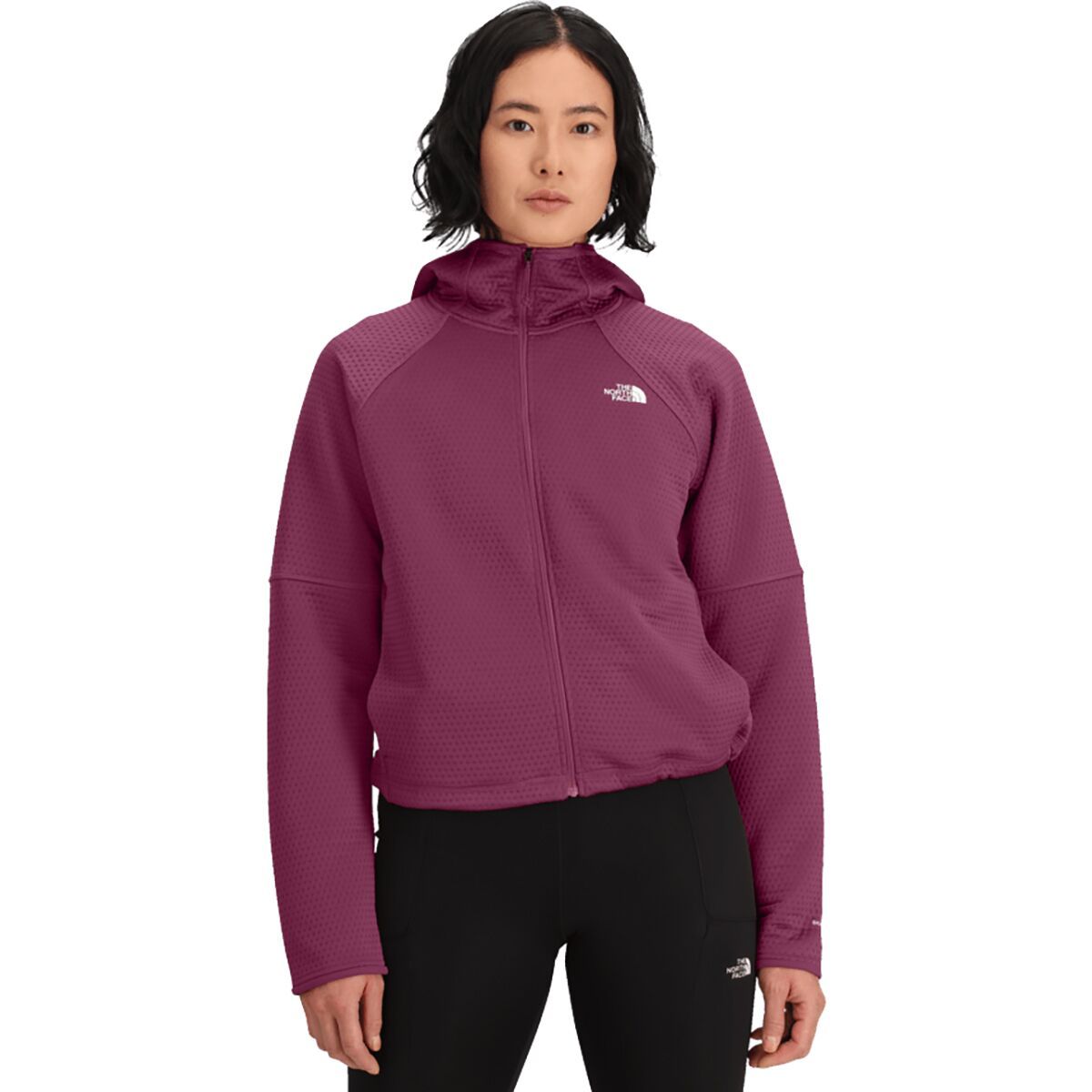 Image of The North Face Dotknit Thermal Full-Zip Hoodie - Women's Cyber Berry, M