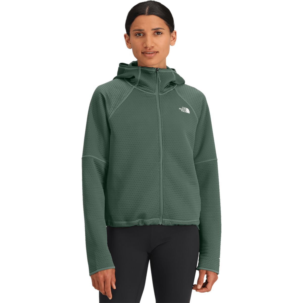 The North Face Dotknit Thermal Full-Zip Hoodie - Women's Duck Green, XXL