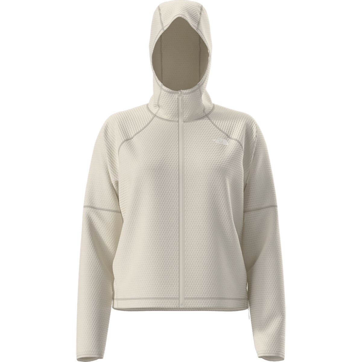 Image of The North Face Dotknit Thermal Full-Zip Hoodie - Women's White Dune, L