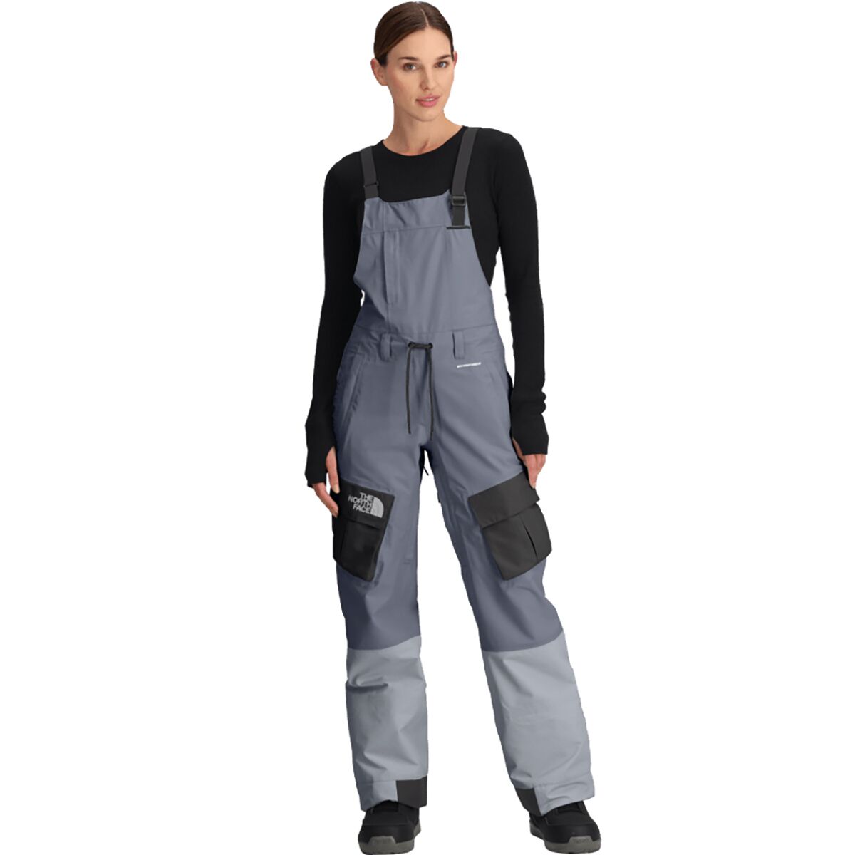 Image of The North Face Dragline Bib Pant - Women's Blue Flax/Twilight Galaxy/TNF Black, XS/Reg
