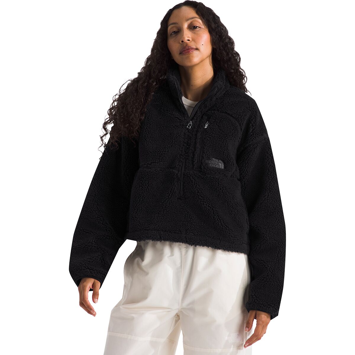 Image of The North Face Extreme Pile 2 1/2-Zip Pullover Jacket - Women's TNF Black, XL