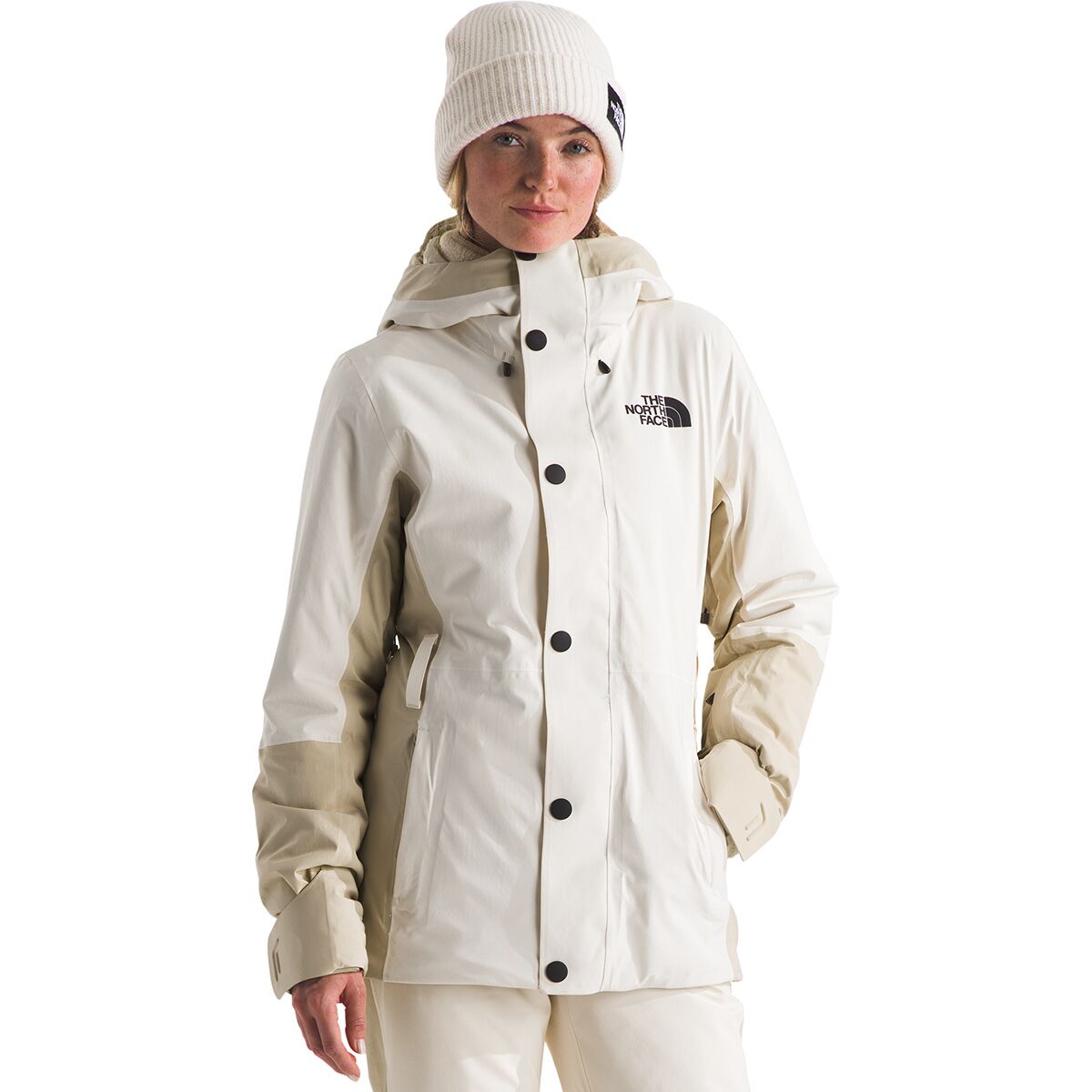 Image of The North Face Genepi Triclimate Jacket - Women's White Dune/Gravel, XL