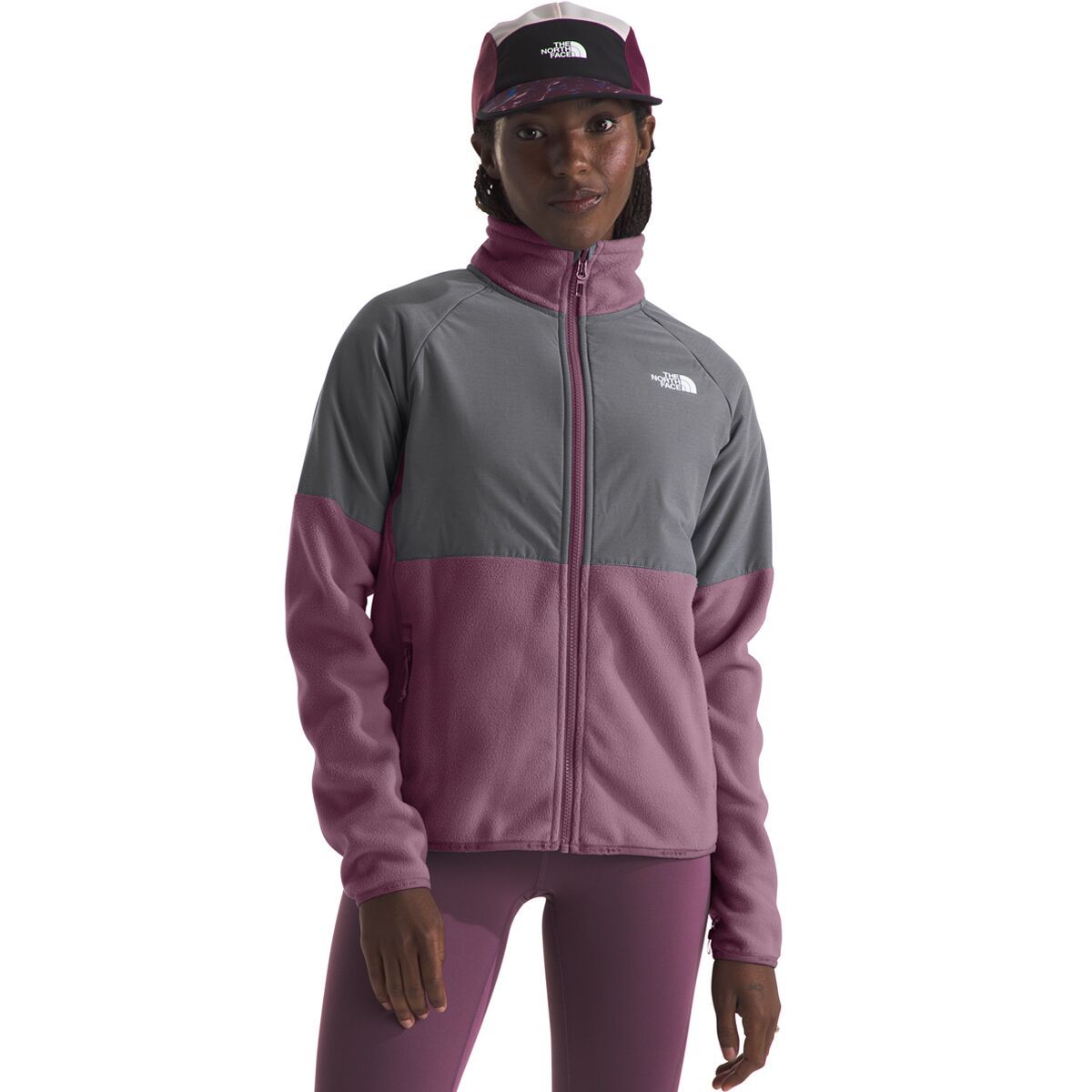 Image of The North Face Glacier Heavyweight Full-Zip Jacket - Women's Midnight Mauve/Smoked Pearl, M
