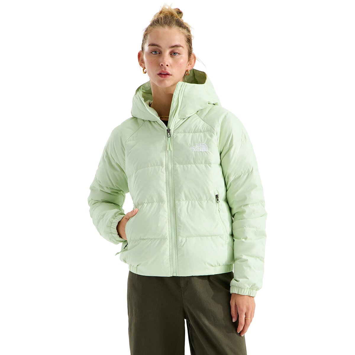 Image of The North Face Hydrenalite Hooded Down Jacket - Women's Calcified Lime, XL