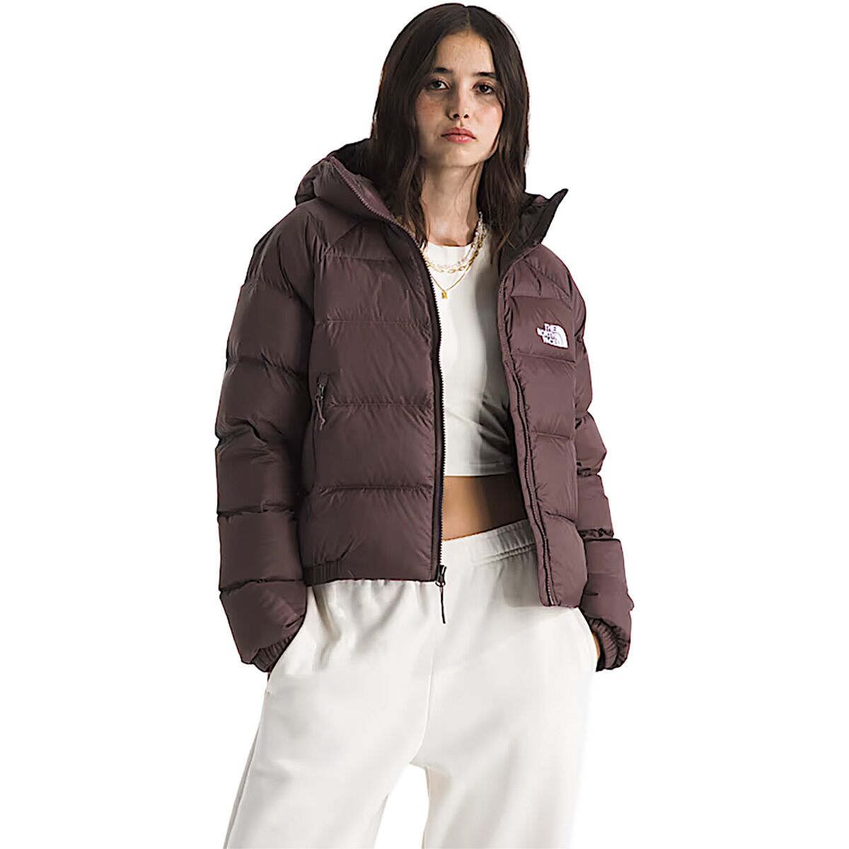 Image of The North Face Hydrenalite Hooded Down Jacket - Women's Smokey Brown, 3XL