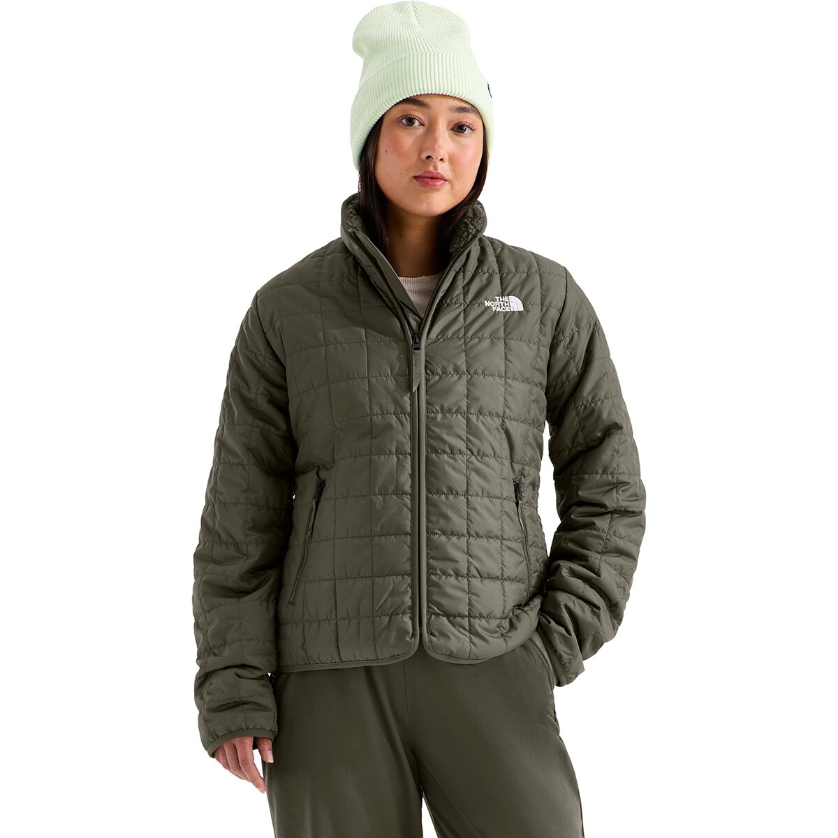 Image of The North Face Junction Insulated Full-Zip Jacket - Women's New Taupe Green, M