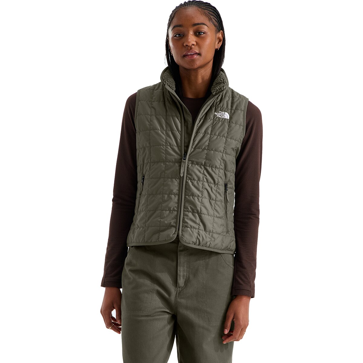 Image of The North Face Junction Insulated Vest - Women's New Taupe Green, L