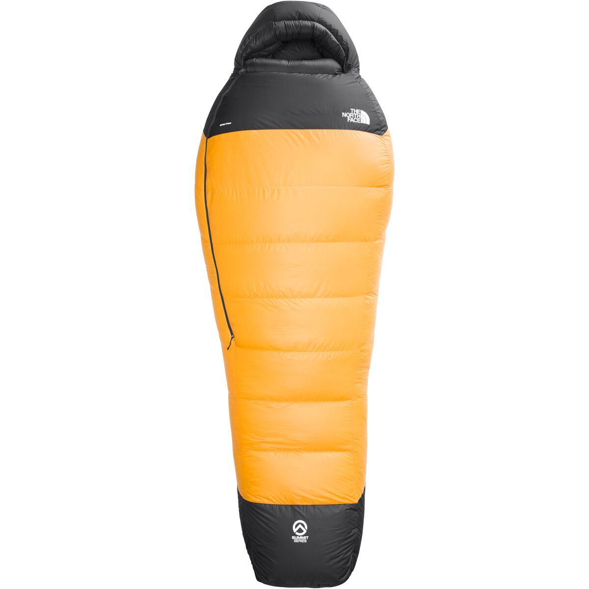 Image of The North Face Inferno Sleeping Bag: -40F Down Brushfire Orange/TNF Black, Reg/Right Zip