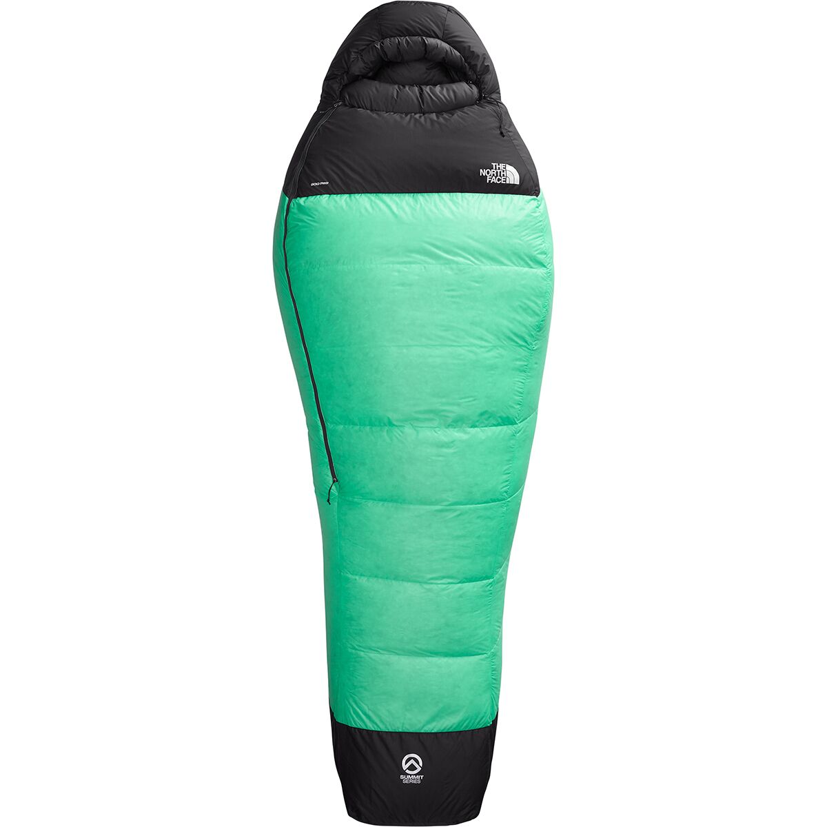 The North Face Inferno Sleeping Bag: 0F Down Chlorophyll Green/TNF Black, Reg/Right Zip
