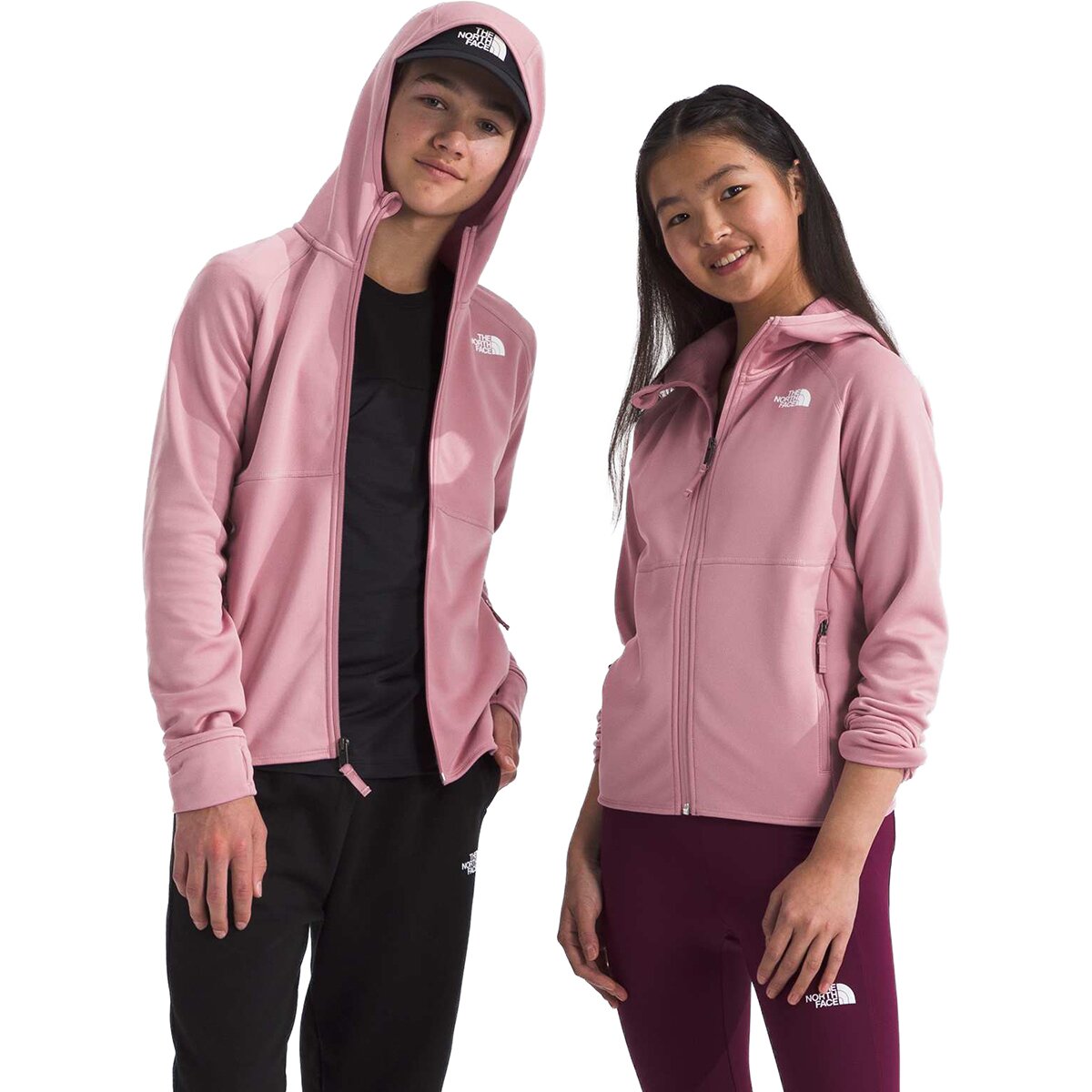 Image of The North Face Canyonlands Full-Zip Hoodie - Kids' Mauve, XL