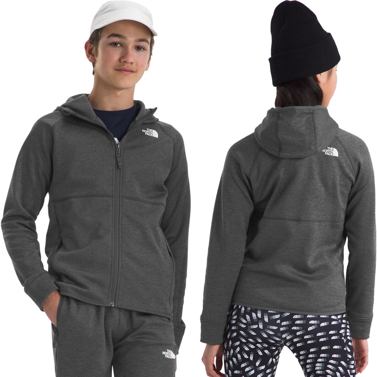 Image of The North Face Canyonlands Full-Zip Hoodie - Kids' TNF Dark Grey Heather, XL