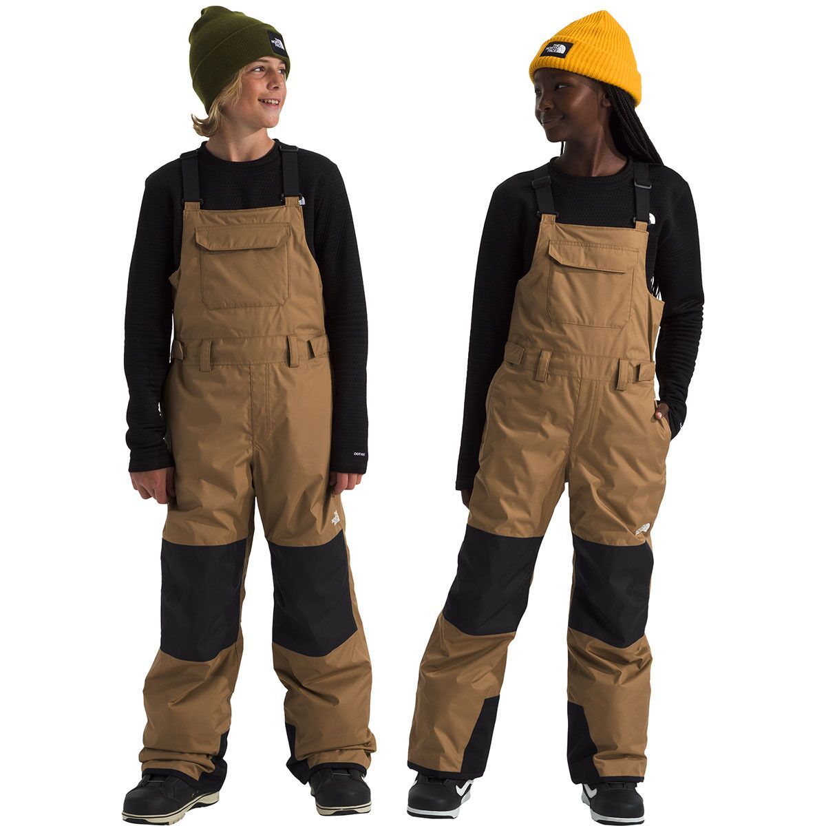 Image of The North Face Freedom Insulated Bib - Kids' Utility Brown, XS