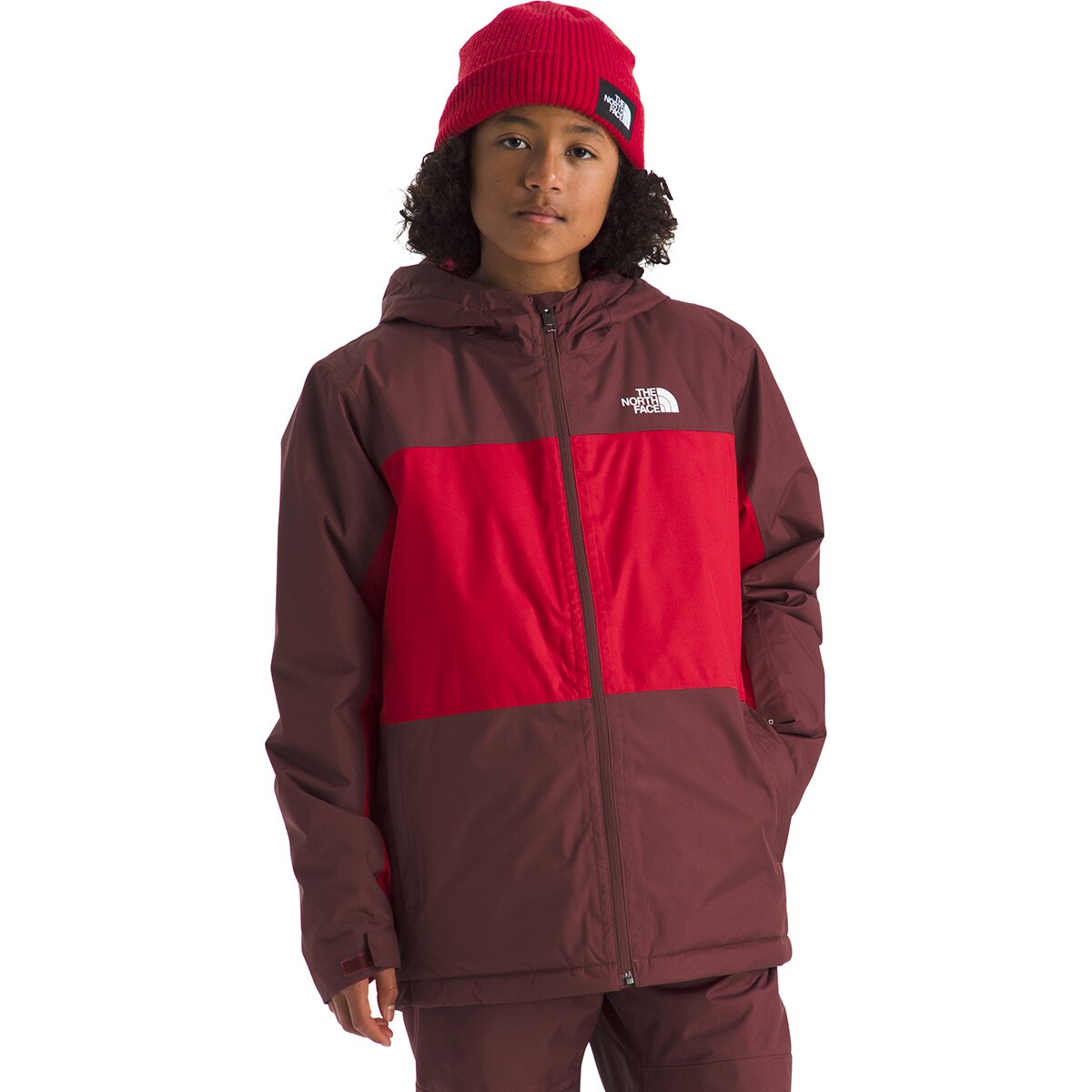Image of The North Face Freedom Insulated Jacket - Boys' Sumac/TNF Red, L
