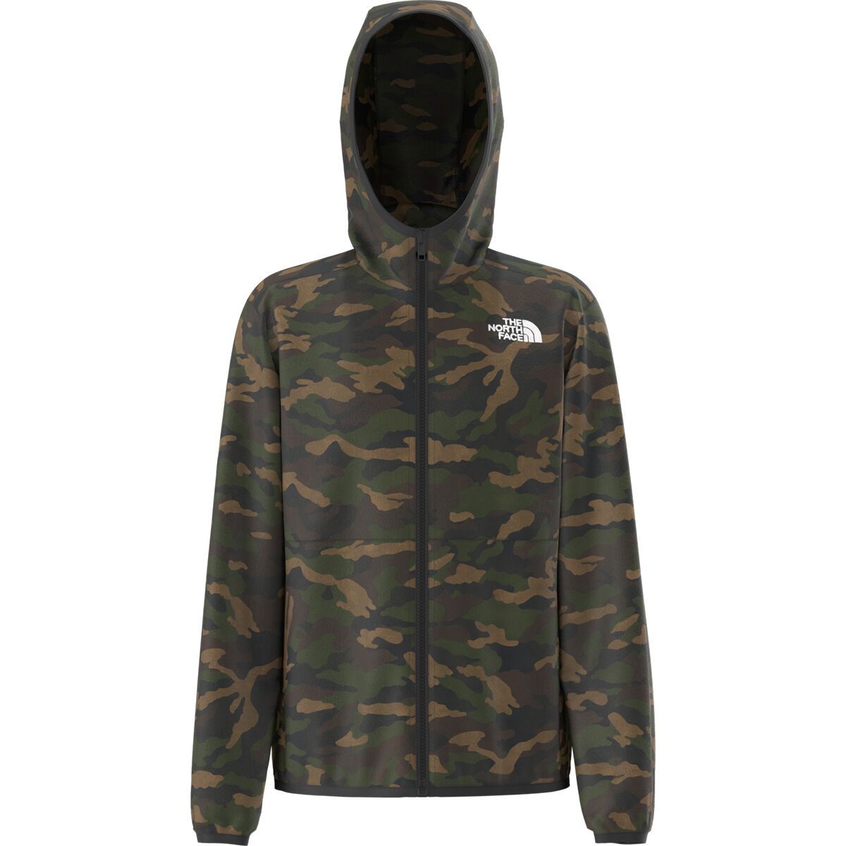 The North Face Glacier Full-Zip Hooded Jacket - Kids' TNF Black TNF Camo Small Print, L