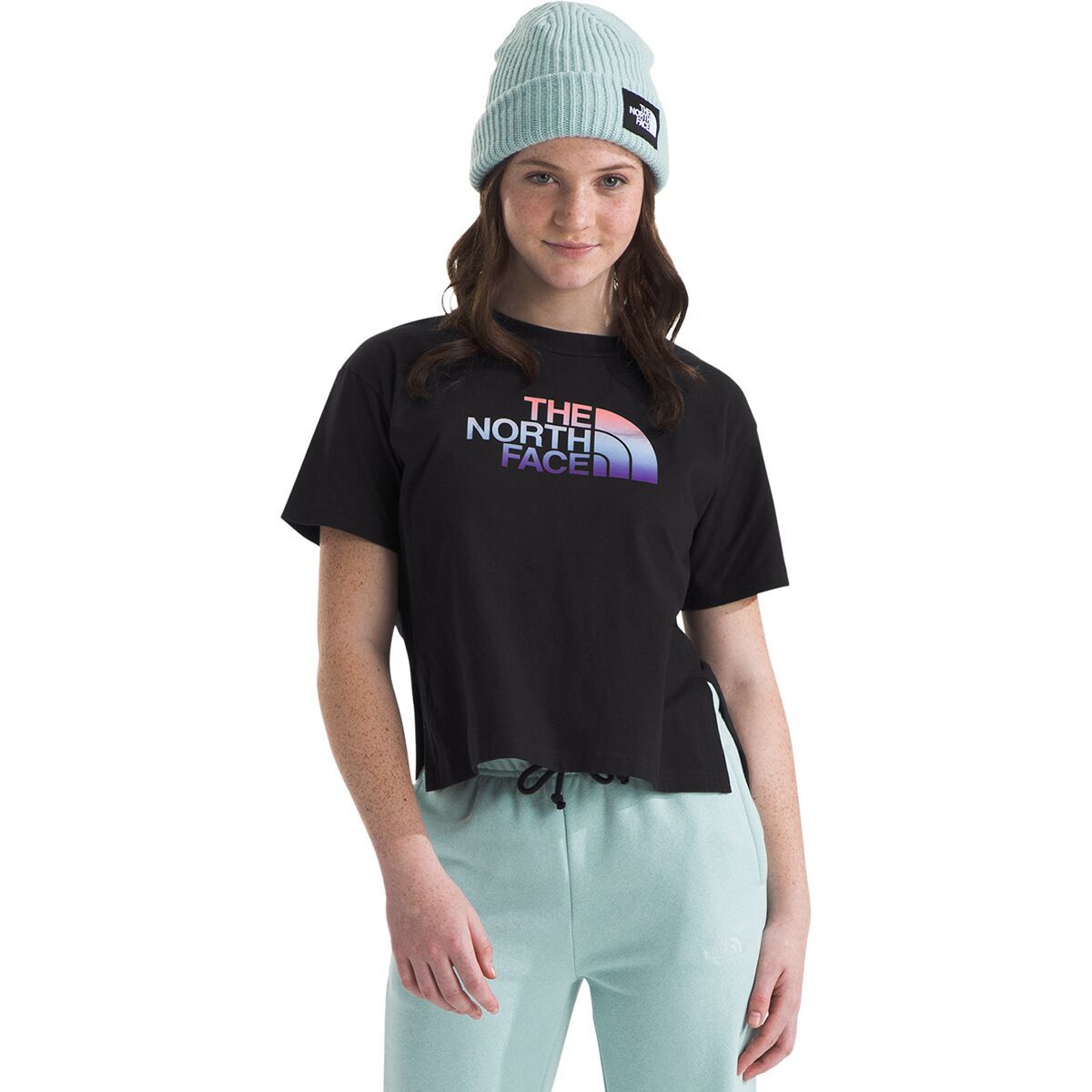 The North Face Gradient Half Dome Graphic T-Shirt - Girls' TNF Black, L