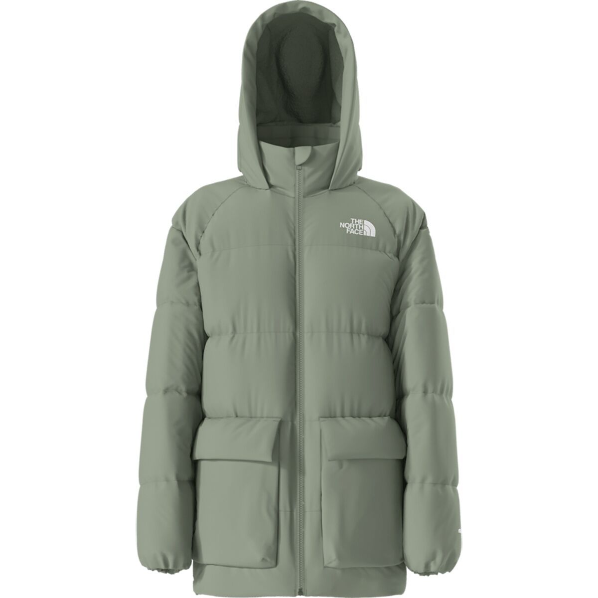 Image of The North Face North Down Fleece-Lined Short Parka - Kids' Slate Moss, S