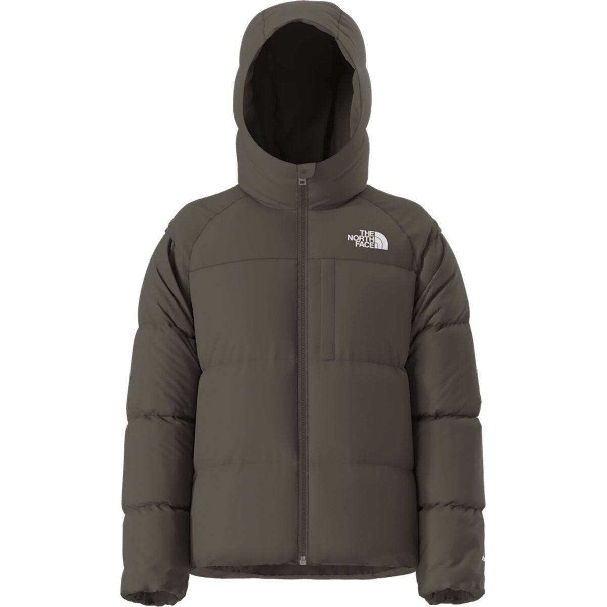 Image of The North Face North Down Hooded Jacket - Boys' New Taupe Green, XS