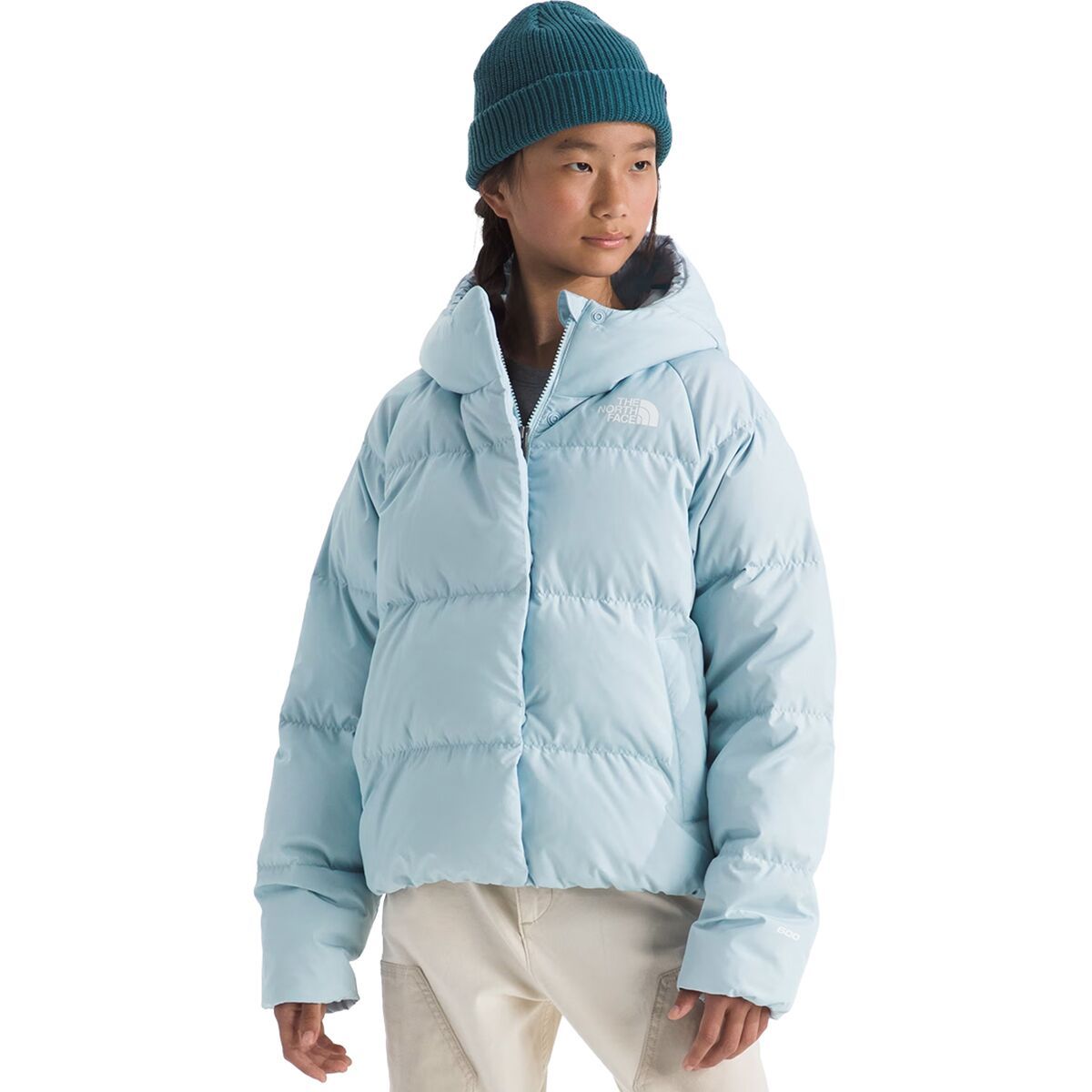 Image of The North Face North Down Hooded Jacket - Girls' Polar Haze, M