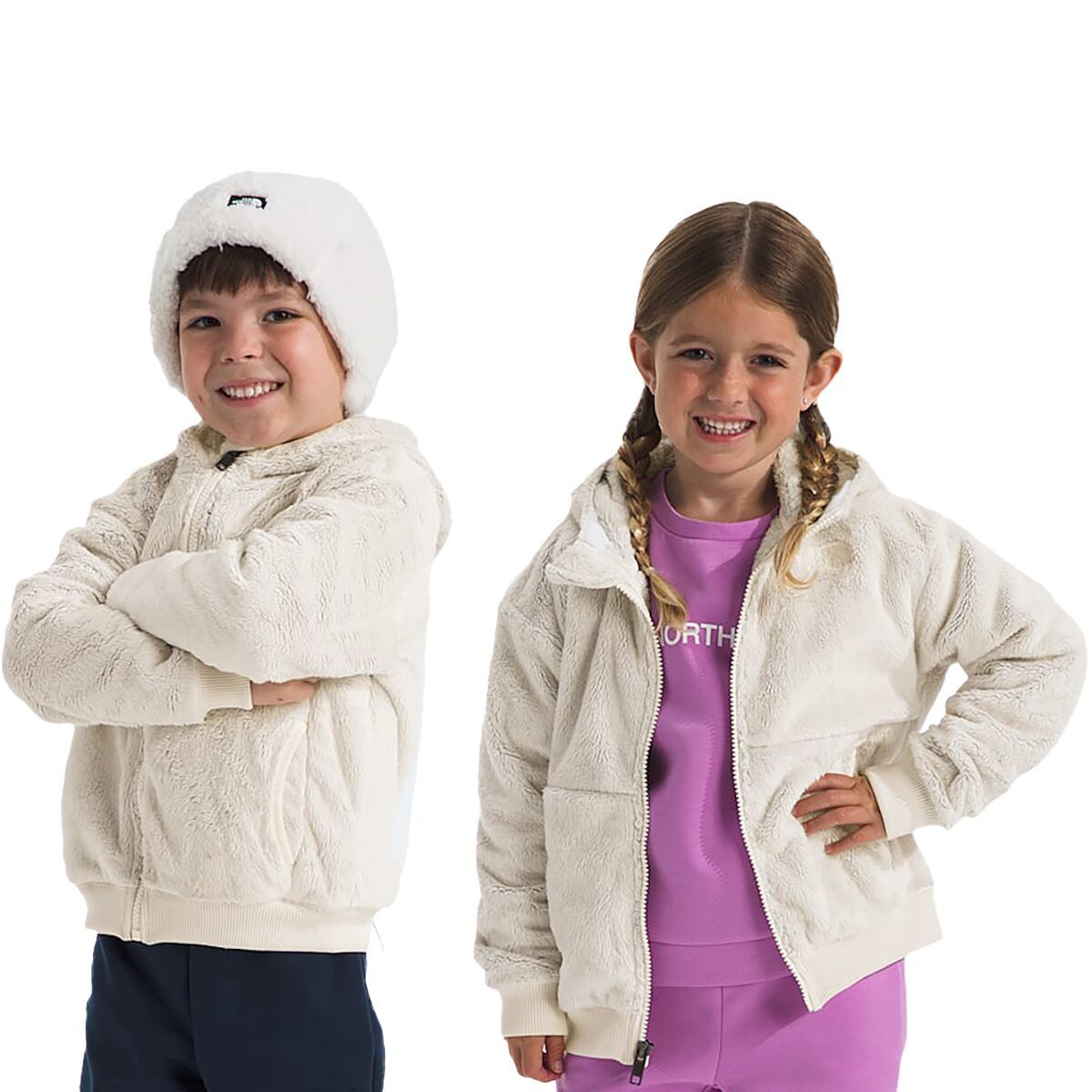 Image of The North Face Osito Full-Zip Hoodie - Toddlers' White Dune, 2T