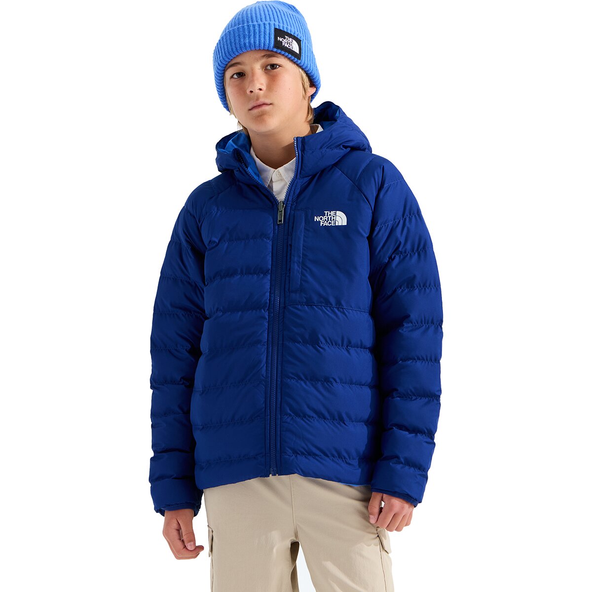 Image of The North Face Reversible Perrito Hooded Jacket - Boys' Bold Blue, XXL