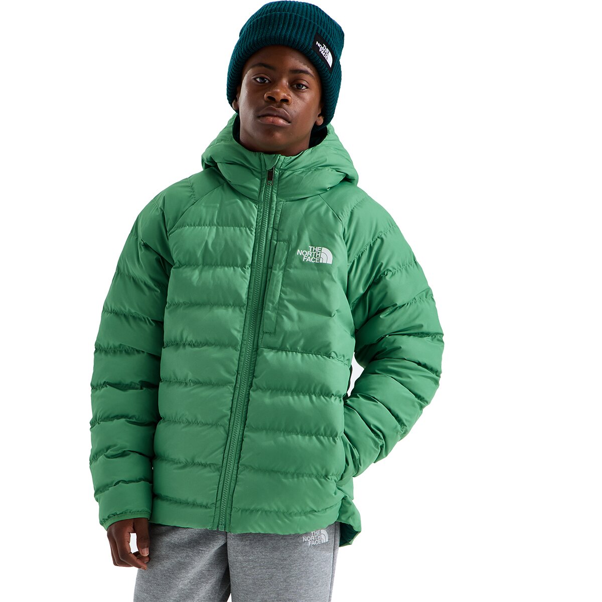 Image of The North Face Reversible Perrito Hooded Jacket - Boys' Dimmed Algae, S