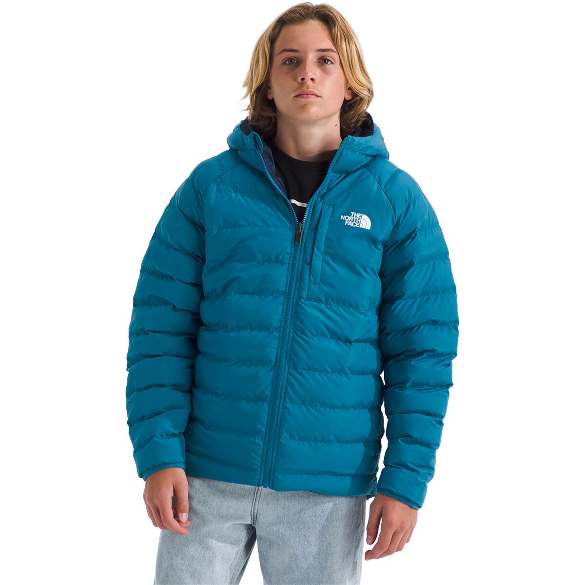 Image of The North Face Reversible Perrito Hooded Jacket - Boys' Dusk Blue, XXL