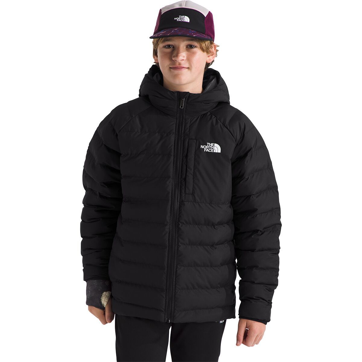 Image of The North Face Reversible Perrito Hooded Jacket - Boys' TNF Black/Smoked Pearl, M
