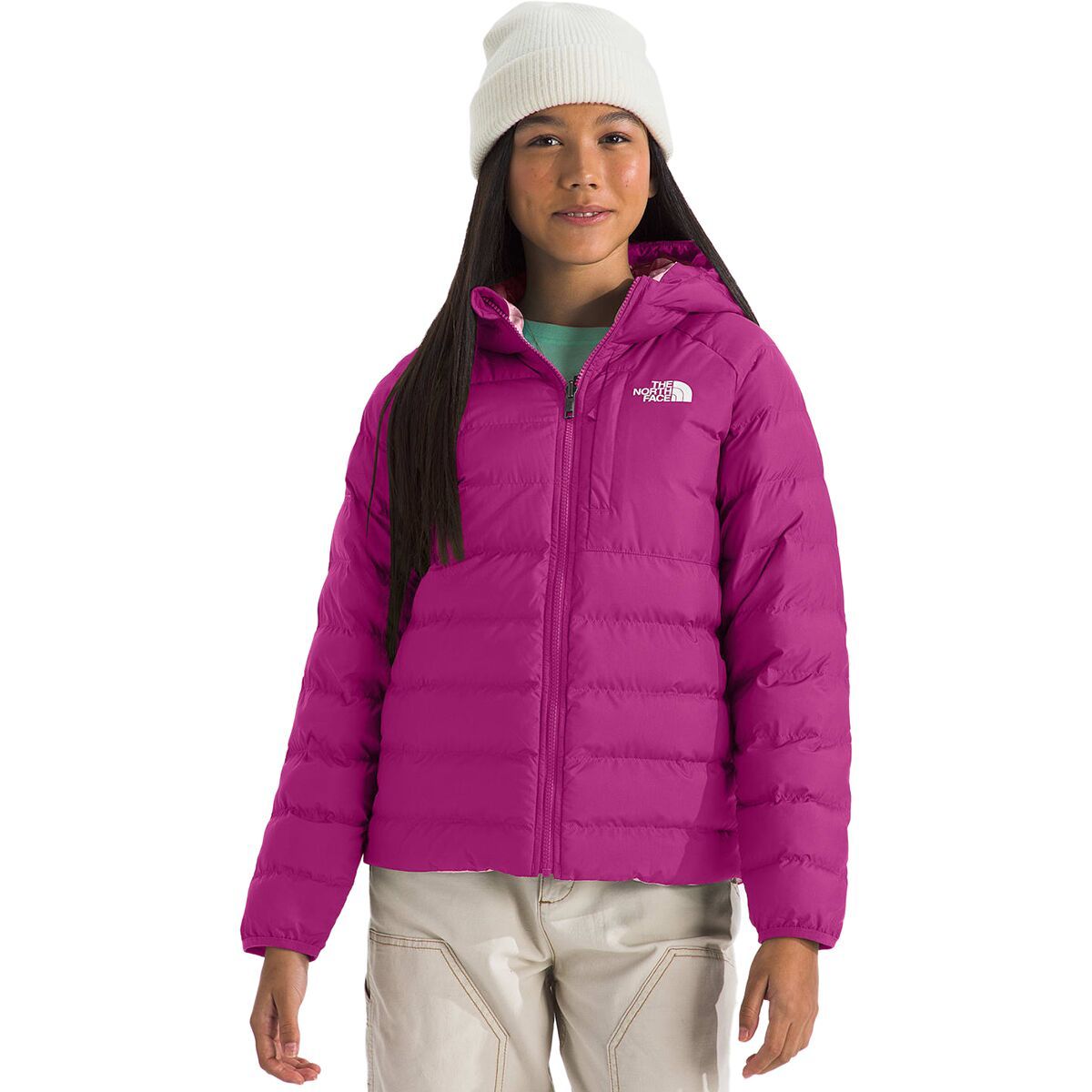 Image of The North Face Reversible Perrito Hooded Jacket - Girls' Deep Mulberry, XXL