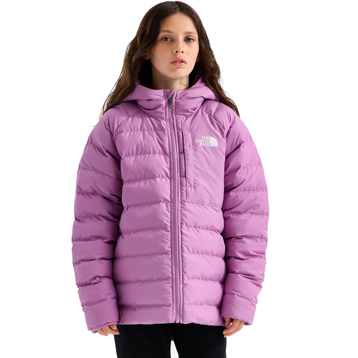 Image of The North Face Reversible Perrito Hooded Jacket - Girls' Hushed Lavender, XXL