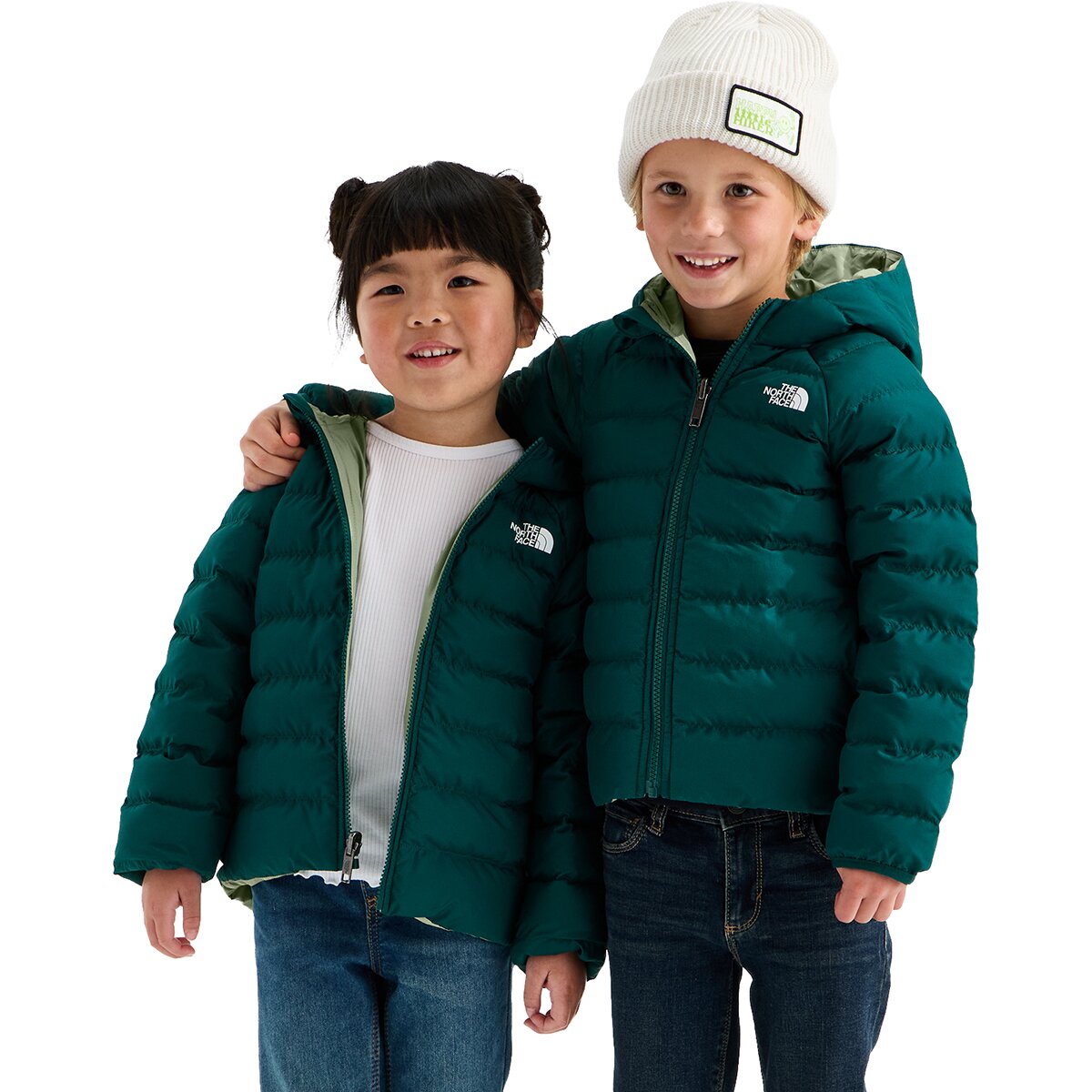 Image of The North Face Reversible Perrito Hooded Jacket - Toddlers' Pacific Teal, 5T