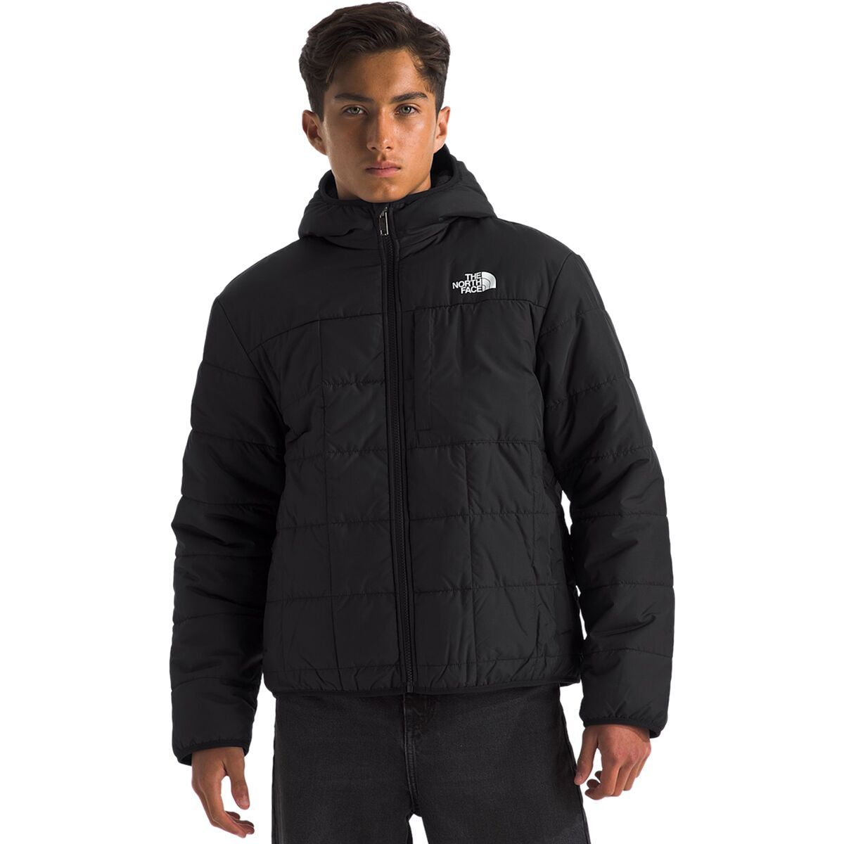 Image of The North Face Reversible Shasta Full-Zip Hooded Jacket - Boys' TNF Black, L