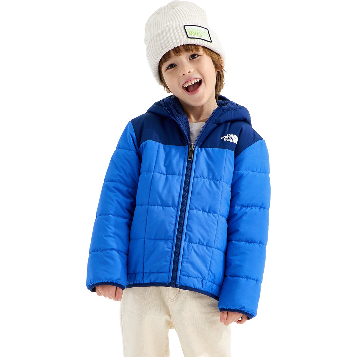 Image of The North Face Reversible Shasta Full-Zip Hooded Jacket - Toddlers' Active Blue/Bold Blue, 4T