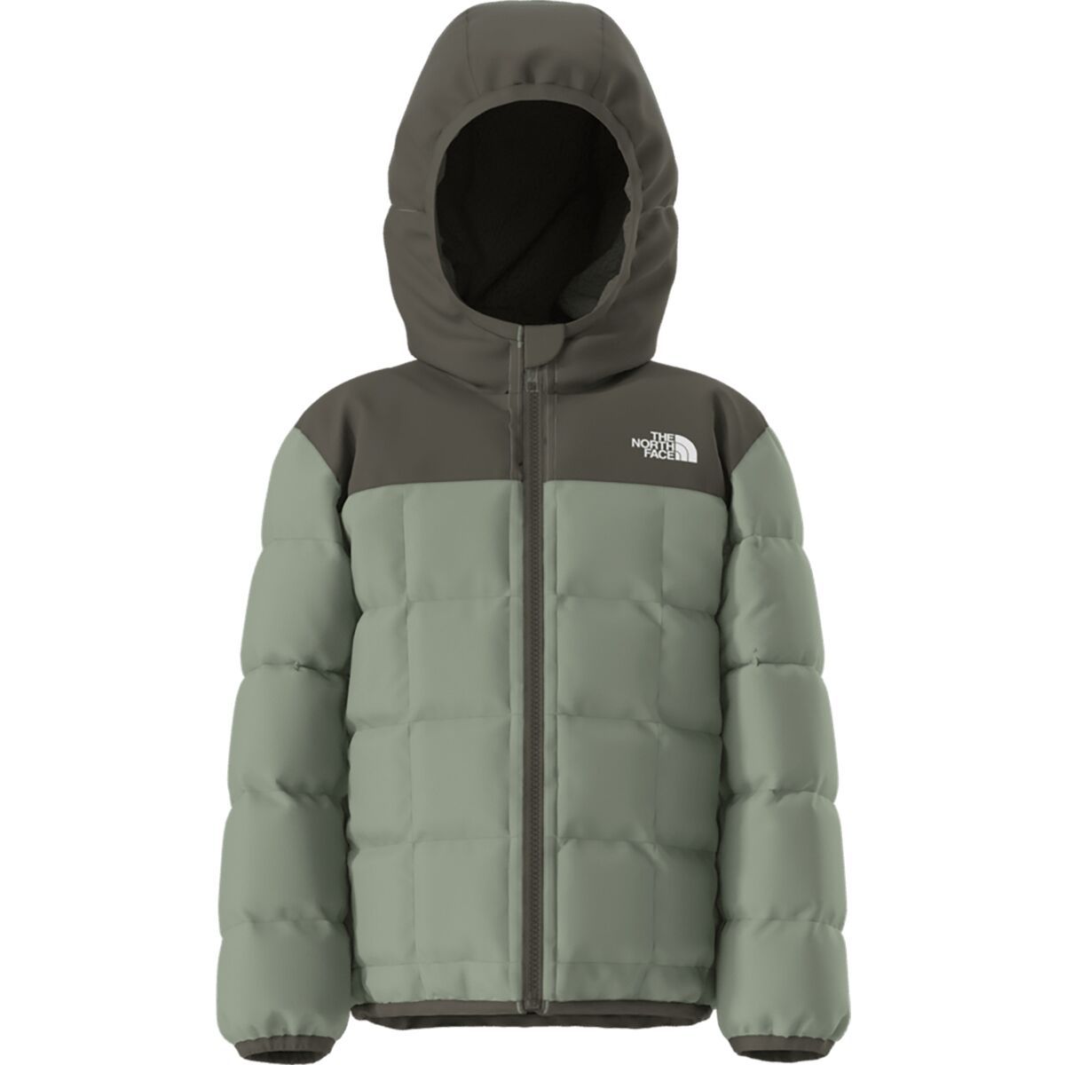Image of The North Face Reversible Shasta Full-Zip Hooded Jacket - Toddlers' Slate Moss/New Taupe Green, 4T