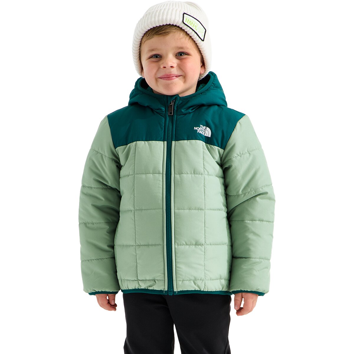 Image of The North Face Reversible Shasta Full-Zip Hooded Jacket - Toddlers' Slate Moss/Pacific Teal, 2T