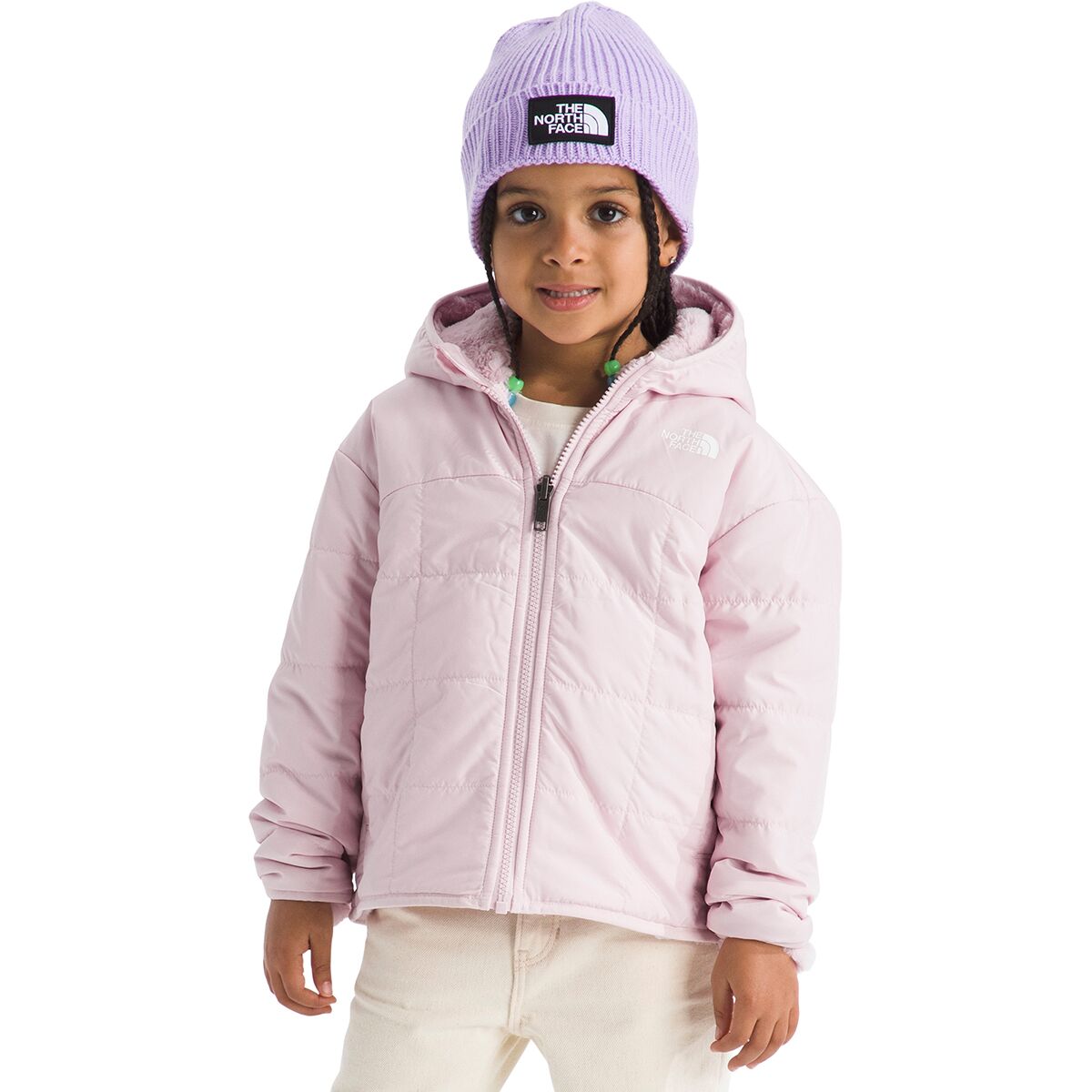 Image of The North Face Reversible Shasta Full-Zip Hooded Jacket - Toddler Girls' Pale Blossom, 5T