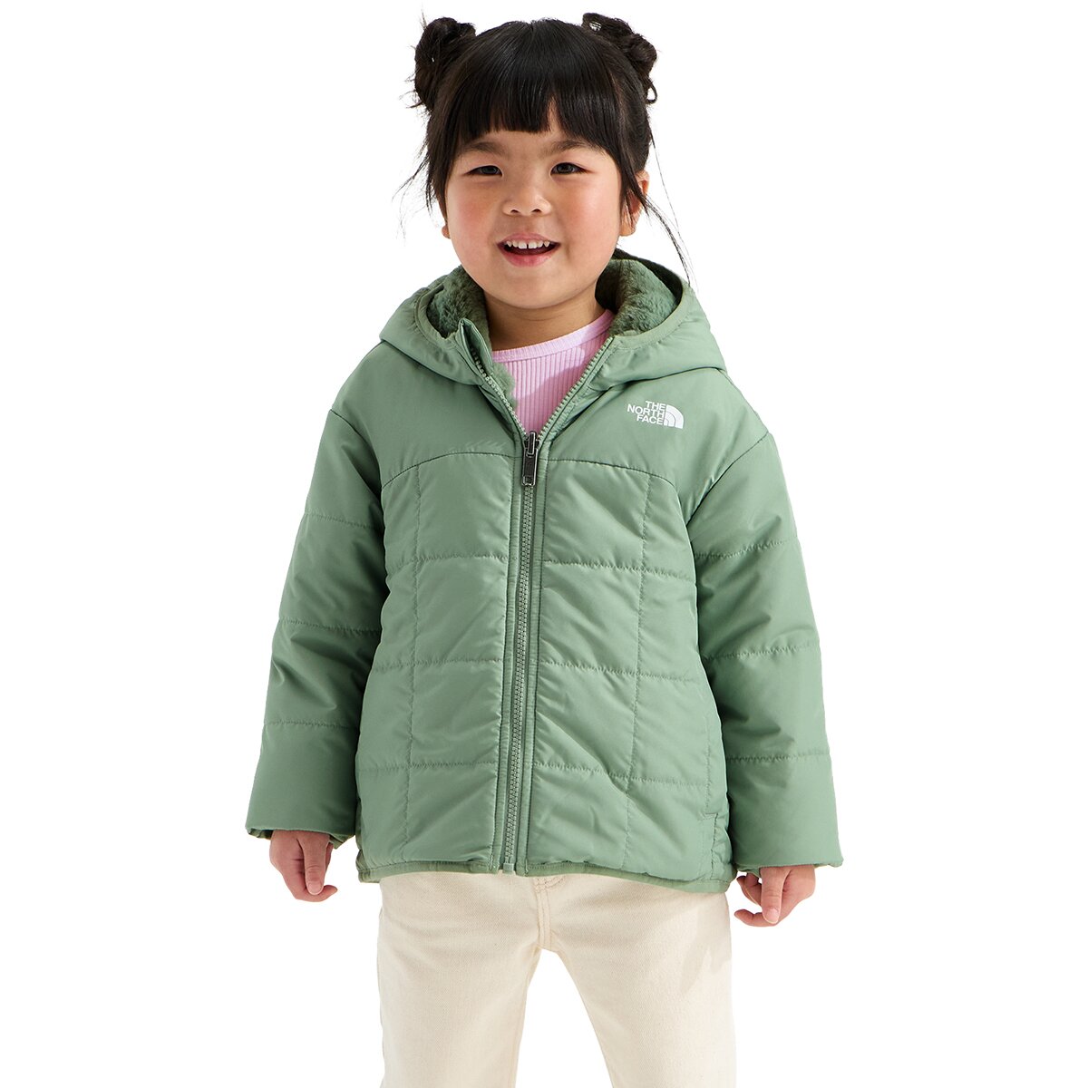 Image of The North Face Reversible Shasta Full-Zip Hooded Jacket - Toddler Girls' Slate Moss, 5T