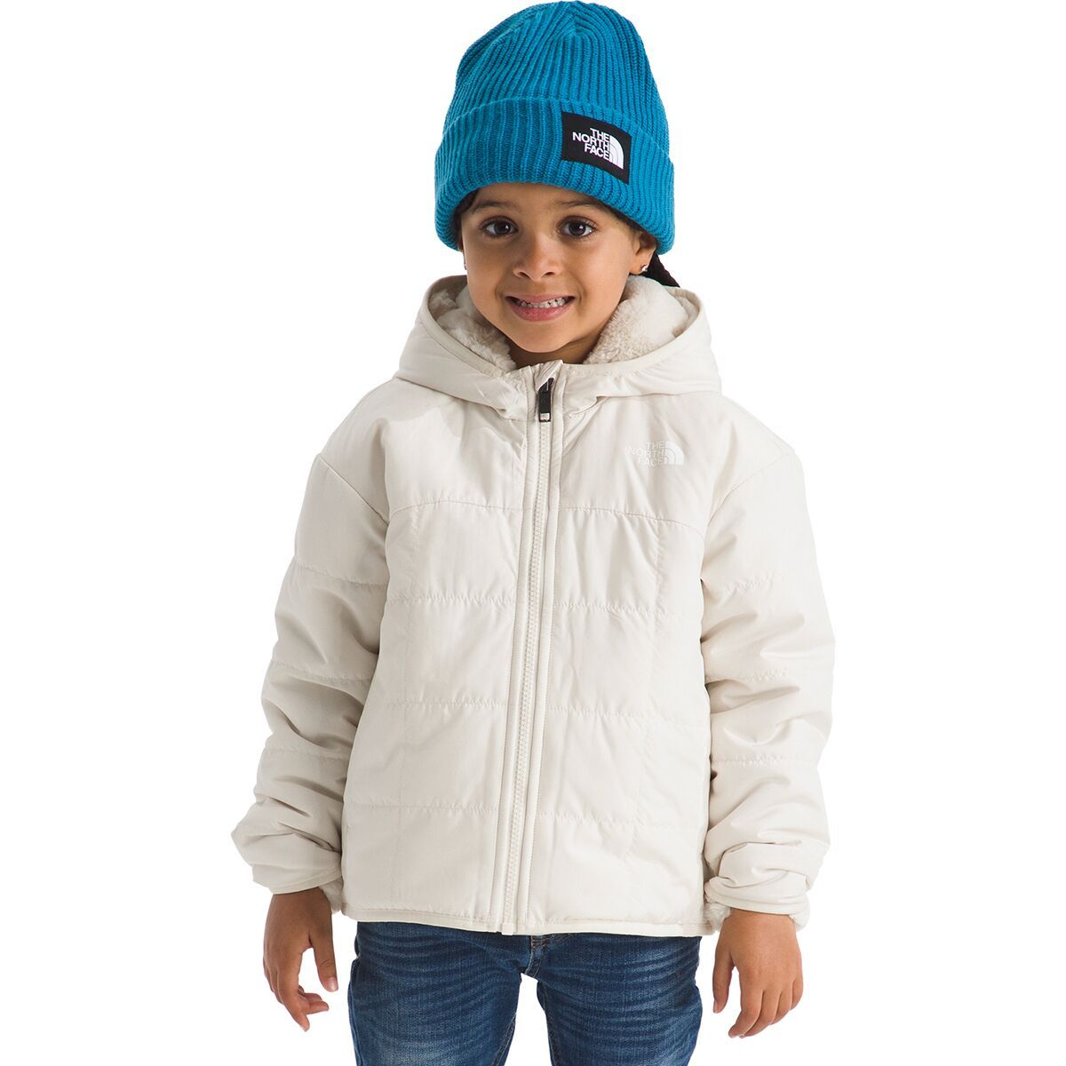 The North Face Reversible Shasta Full-Zip Hooded Jacket - Toddler Girls' White Dune, 6T