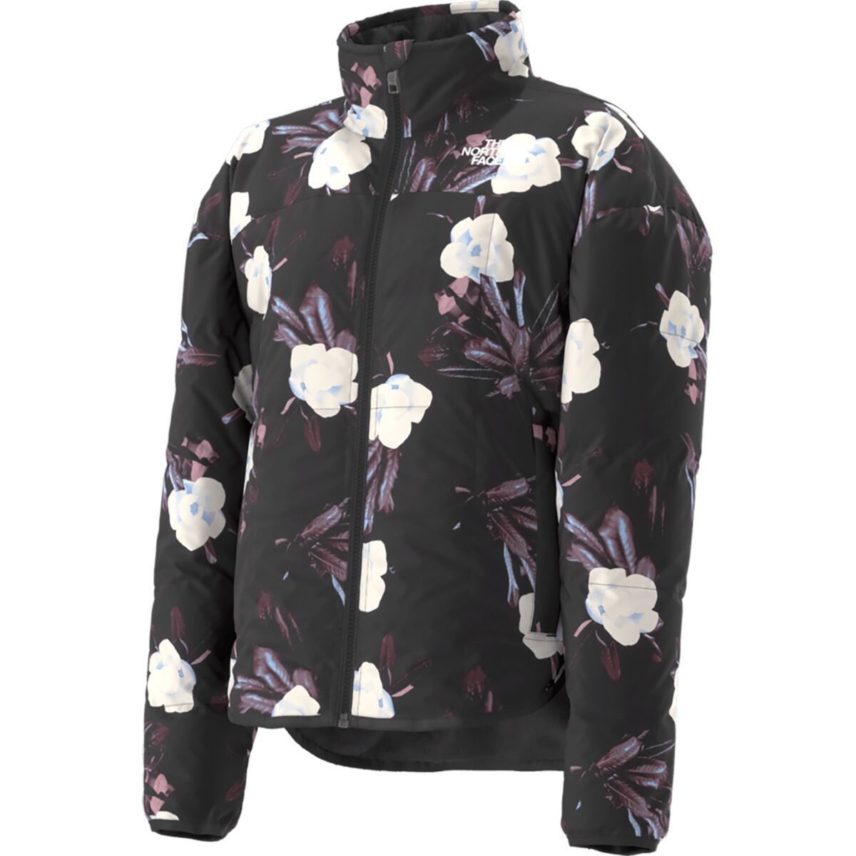 Image of The North Face Reversible Shasta Full-Zip Jacket - Girls' TNF Black Winter Flowers Print/Foil, XL