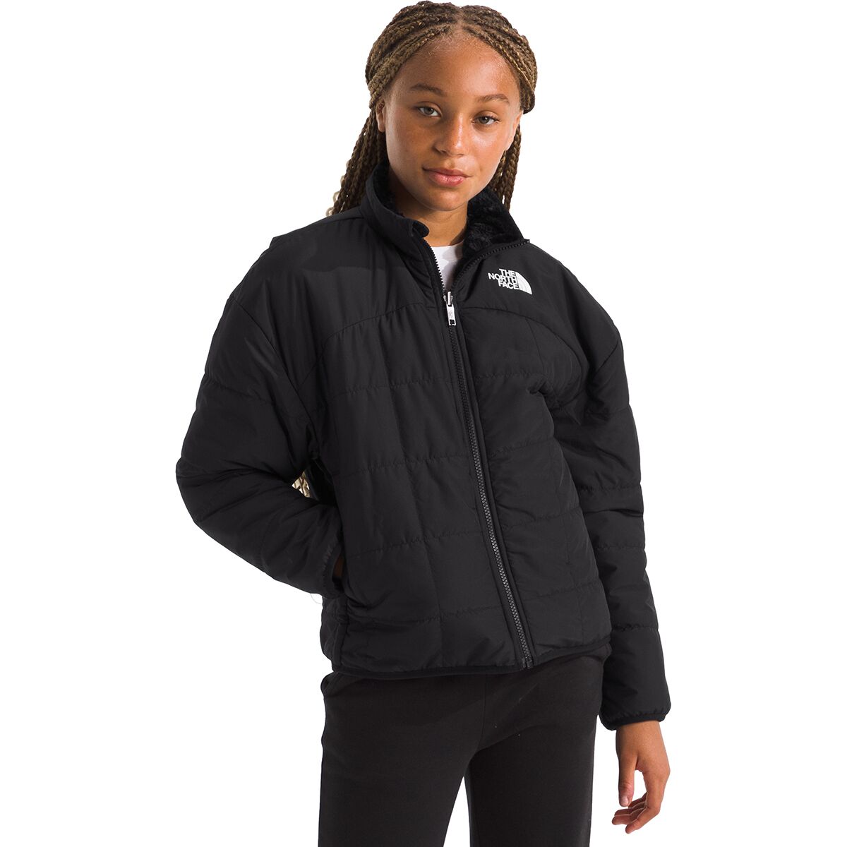 Image of The North Face Reversible Shasta Full-Zip Jacket - Girls' TNF Black, XXL