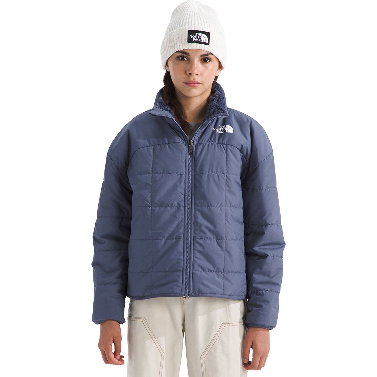 Image of The North Face Reversible Shasta Full-Zip Jacket - Girls' Twilight Galaxy, M