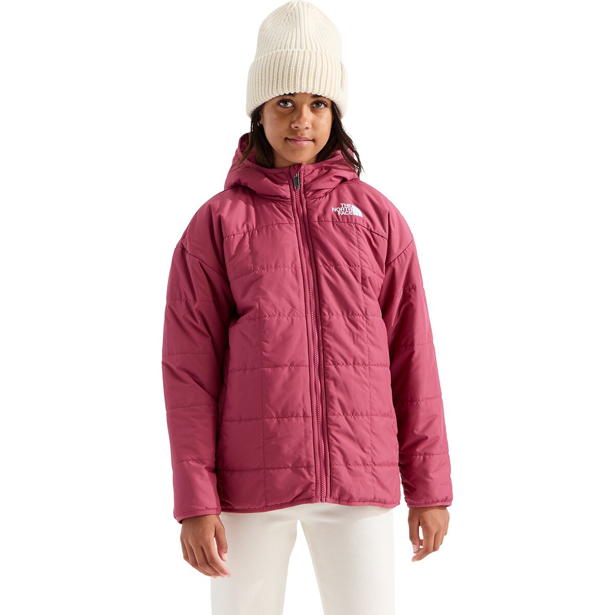 Image of The North Face Reversible Shasta Short Parka - Girls' Fermented Clay, L